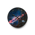 Galaxy Nebula Space Art Acrylic Wall Clock | Cosmic Starburst Decor