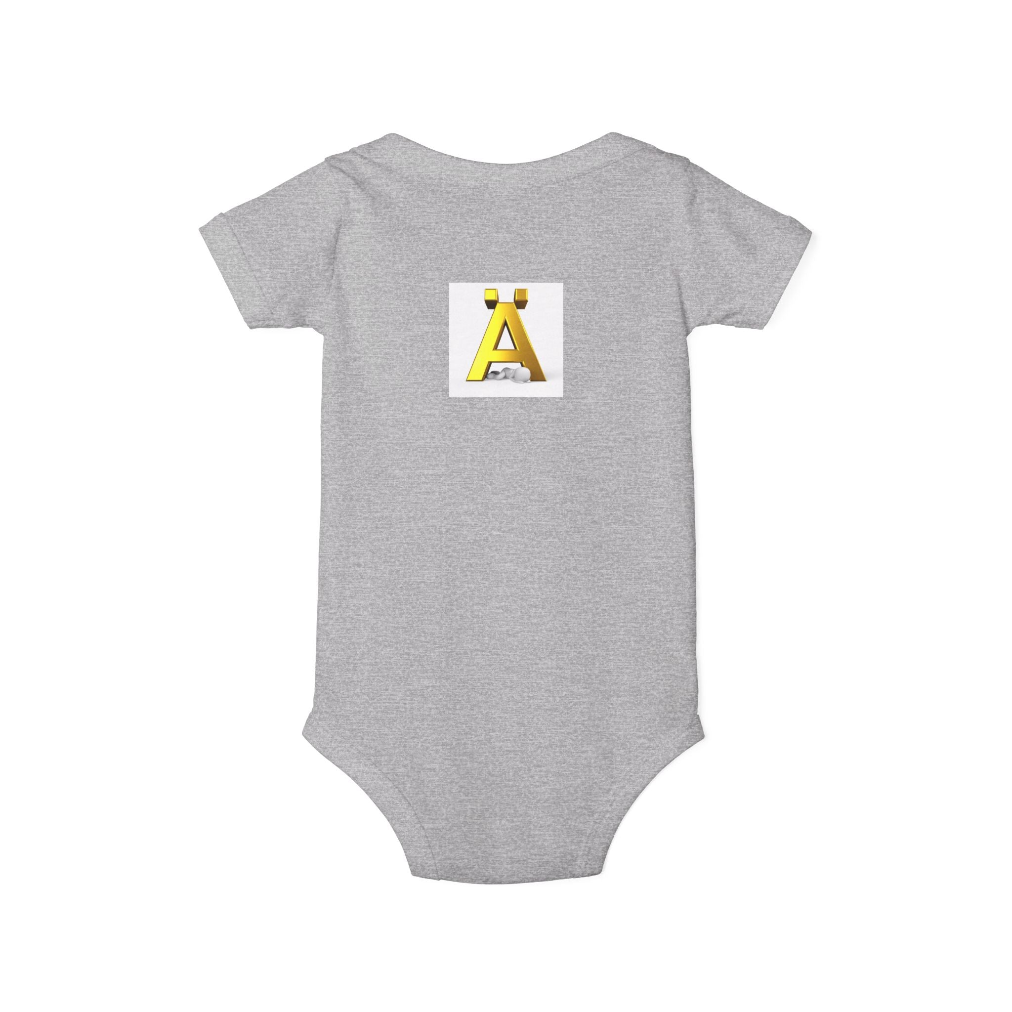 Yellow Letter Ä Baby Onesie | Infant Jersey One Piece