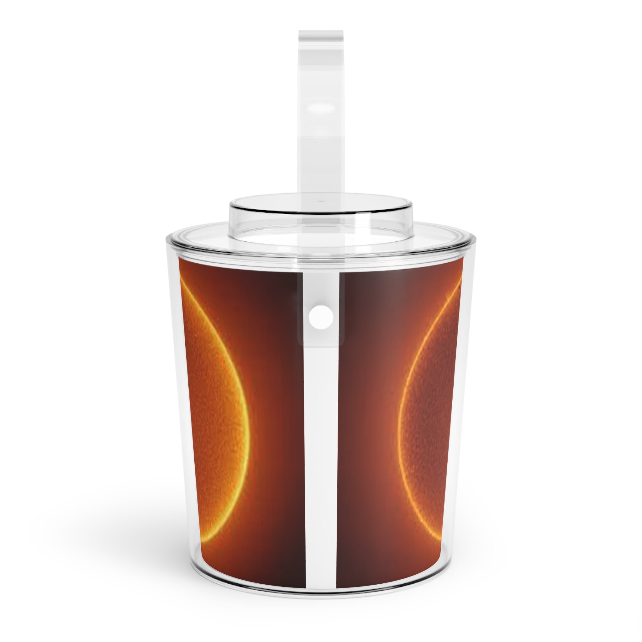 Solar Eclipse Ice Bucket with Tongs | Moon Shadow Beverage Cooler
