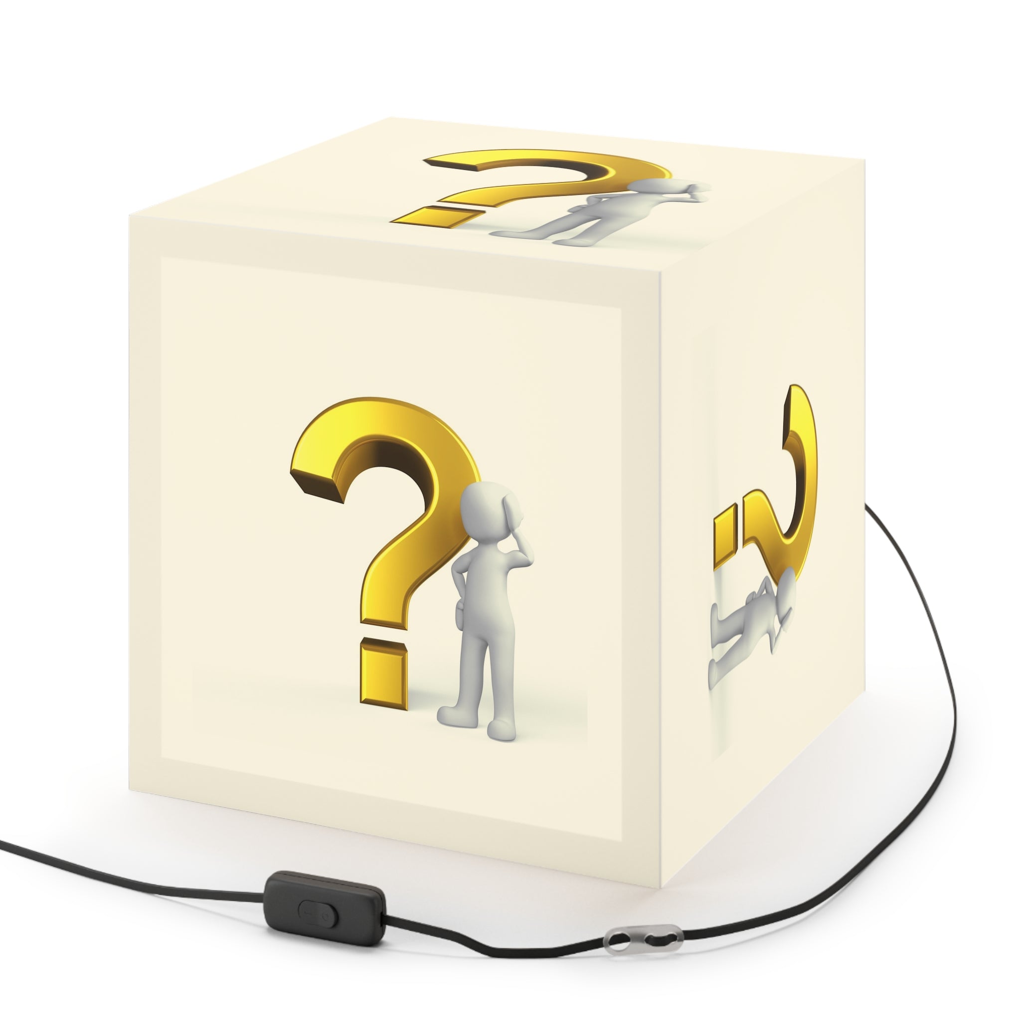Question Mark Cube Lamp | Mystery Symbol Light Cube