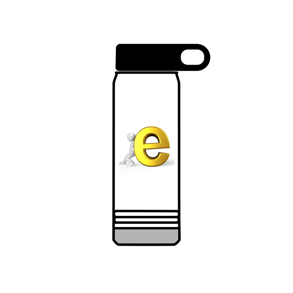 Yellow Letter E Character Water Bottle | 20oz