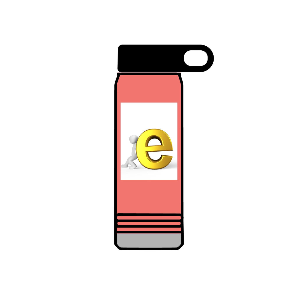 Yellow Letter E Character Water Bottle | 20oz
