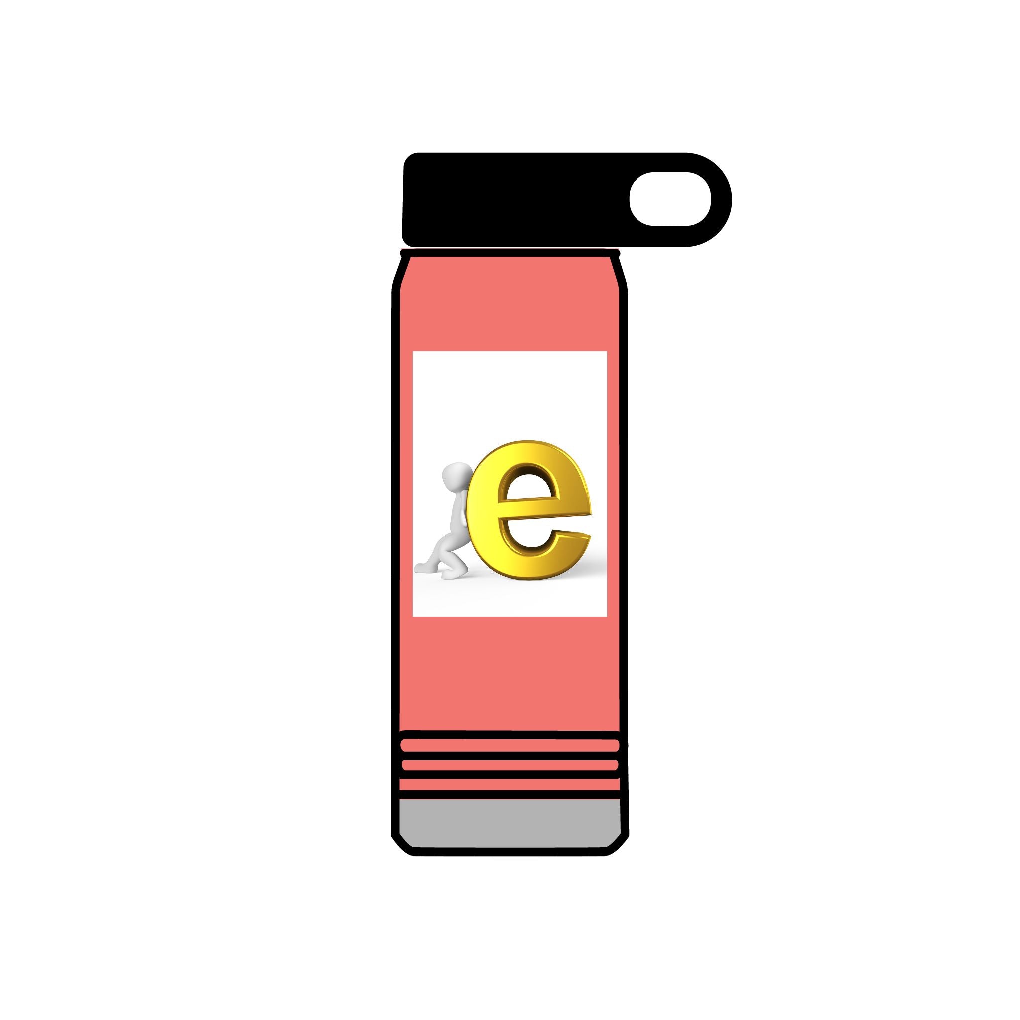 Yellow Letter E Character Water Bottle | 20oz