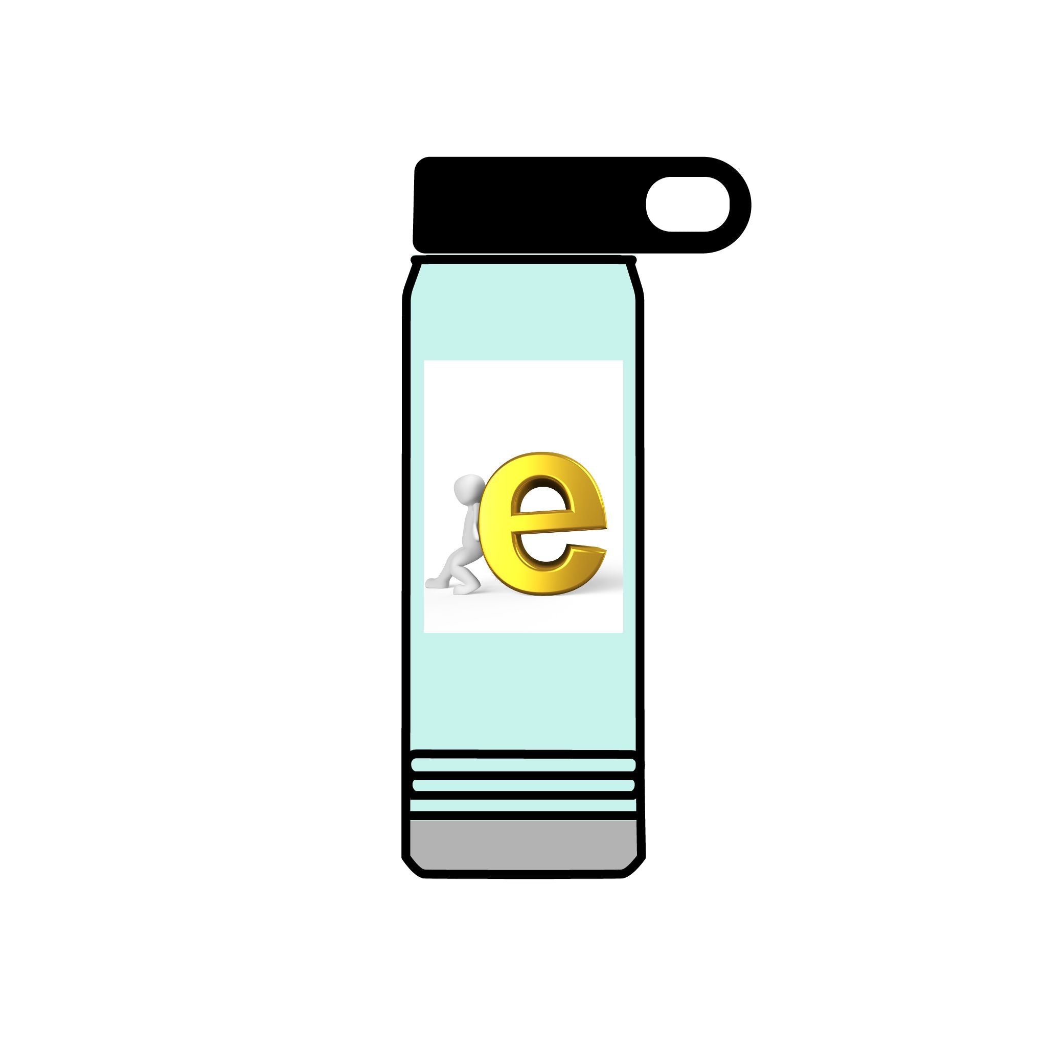 Yellow Letter E Character Water Bottle | 20oz