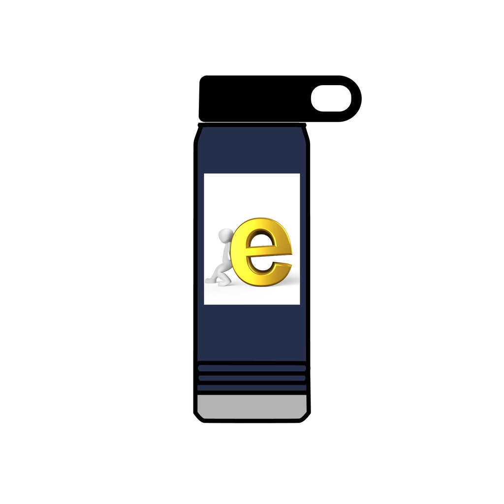 Yellow Letter E Character Water Bottle | 20oz