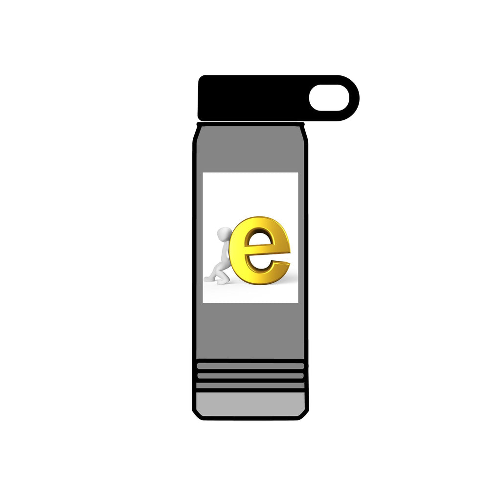 Yellow Letter E Character Water Bottle | 20oz