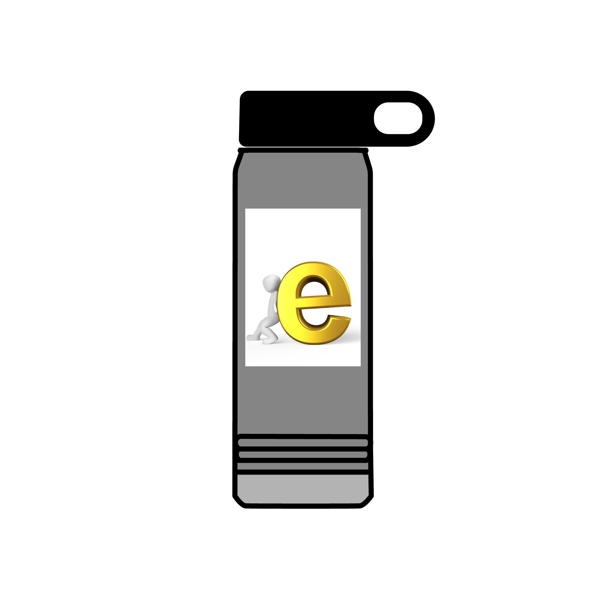 Yellow Letter E Character Water Bottle | 20oz