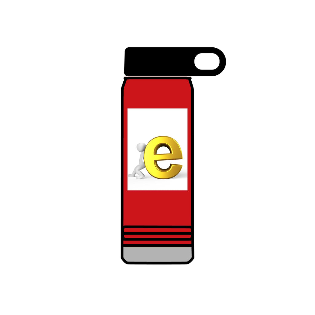 Yellow Letter E Character Water Bottle | 20oz