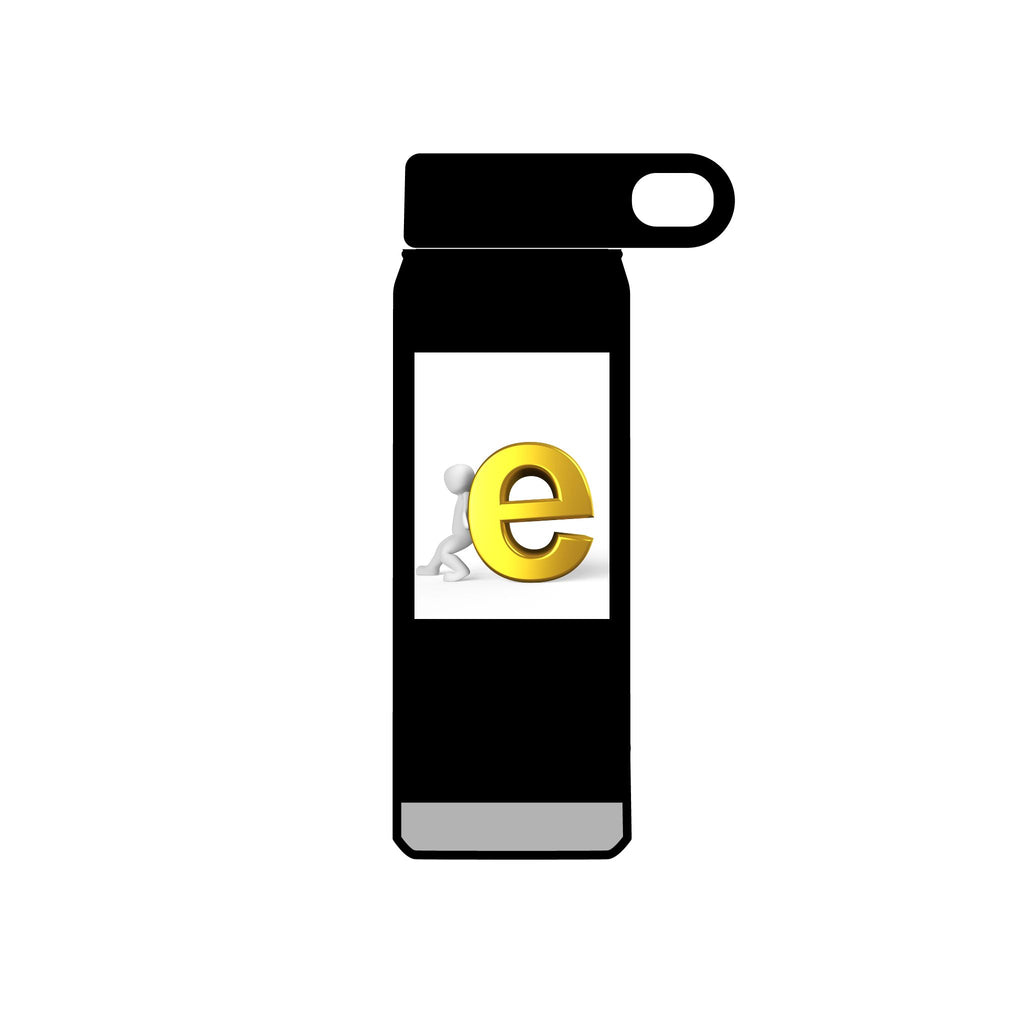 Yellow Letter E Character Water Bottle | 20oz