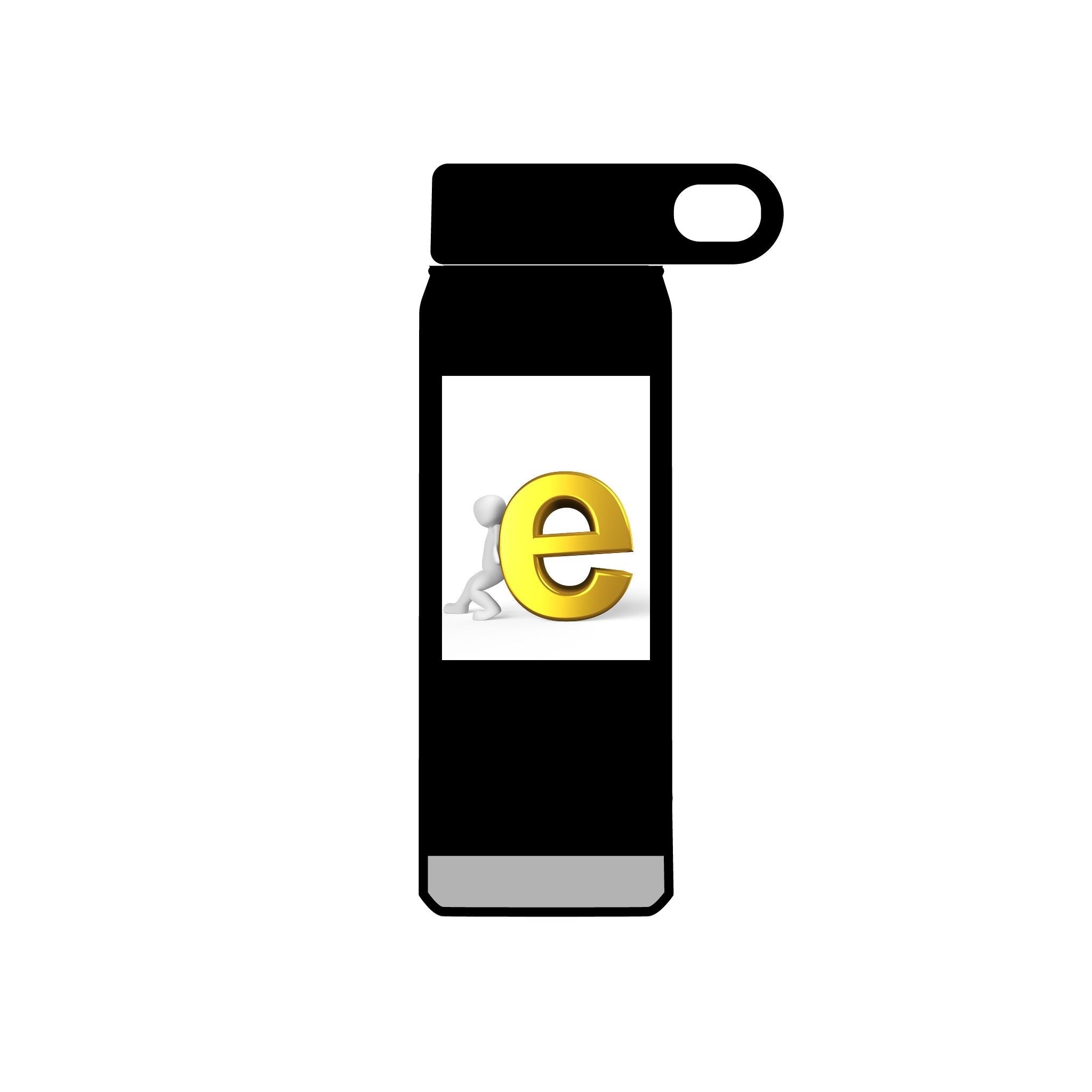 Yellow Letter E Character Water Bottle | 20oz
