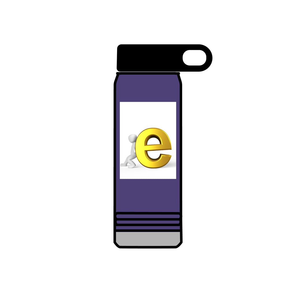 Yellow Letter E Character Water Bottle | 20oz