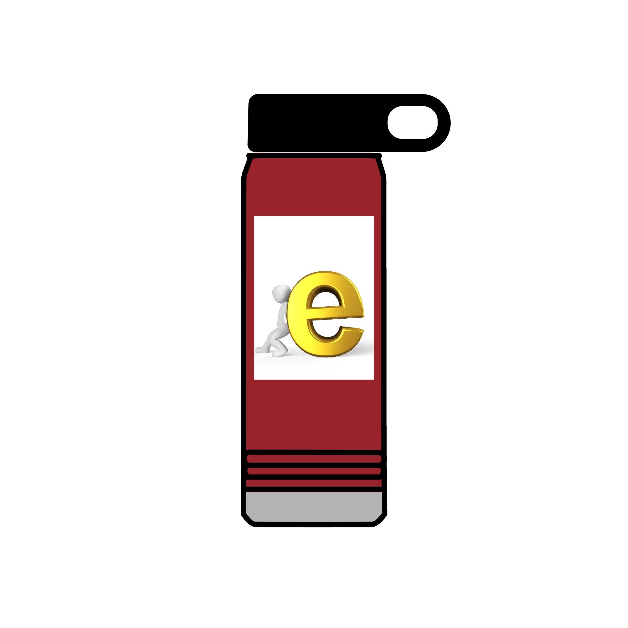 Yellow Letter E Character Water Bottle | 20oz