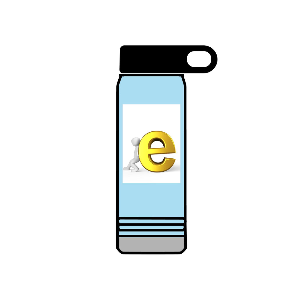 Yellow Letter E Character Water Bottle | 20oz