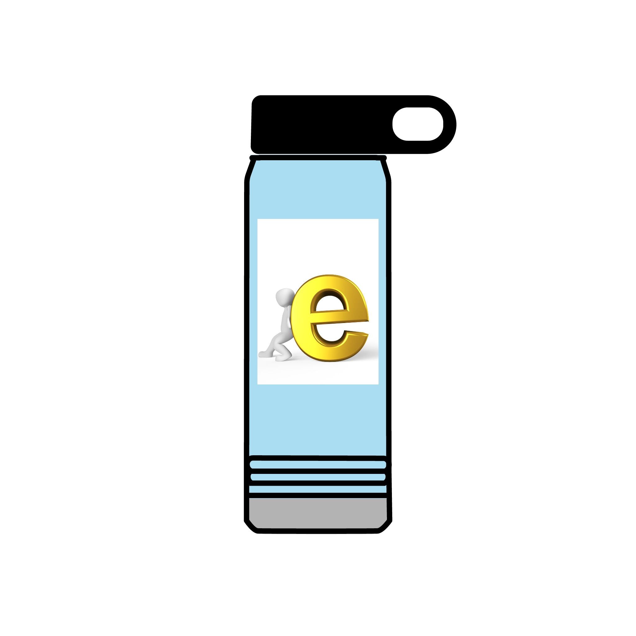 Yellow Letter E Character Water Bottle | 20oz