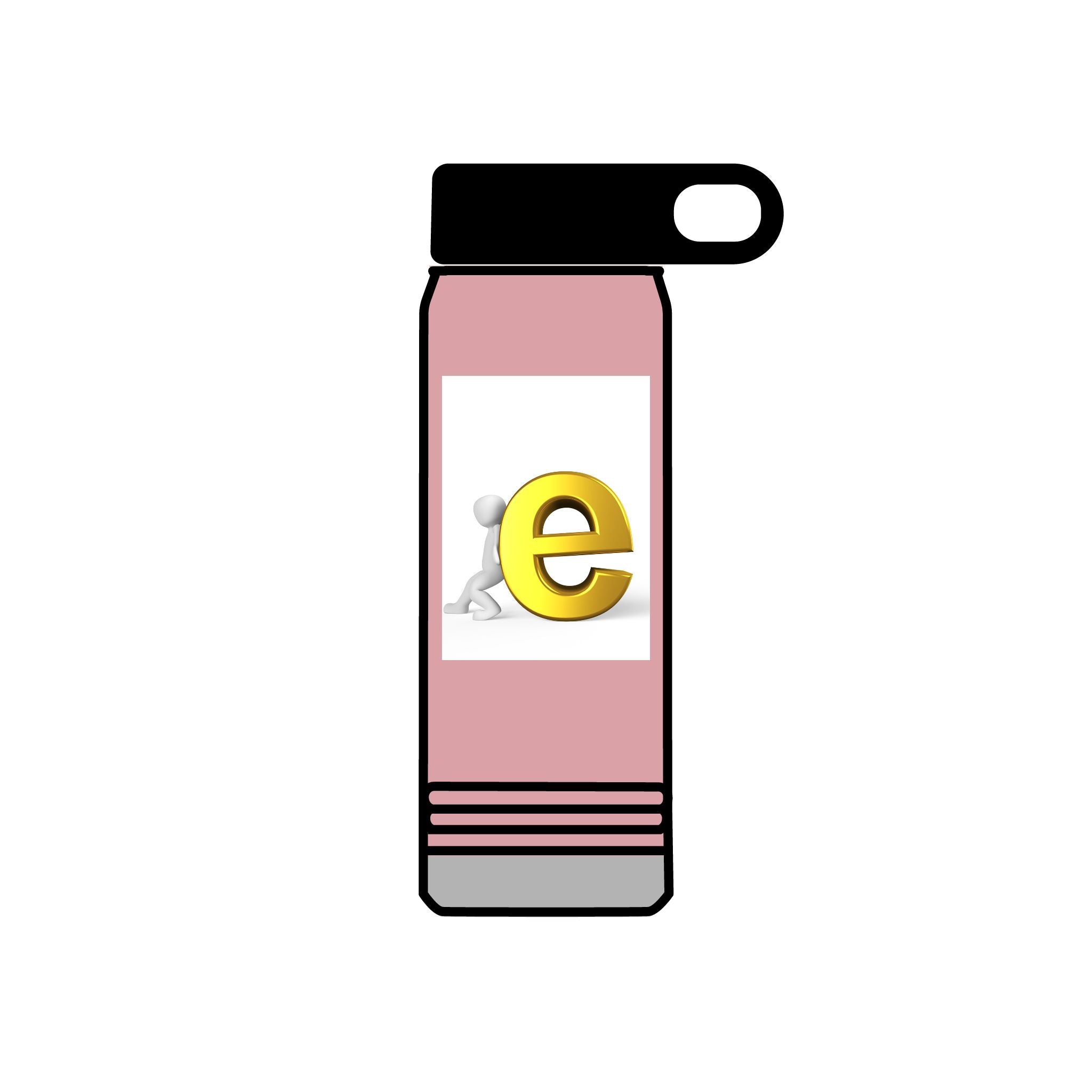 Yellow Letter E Character Water Bottle | 20oz