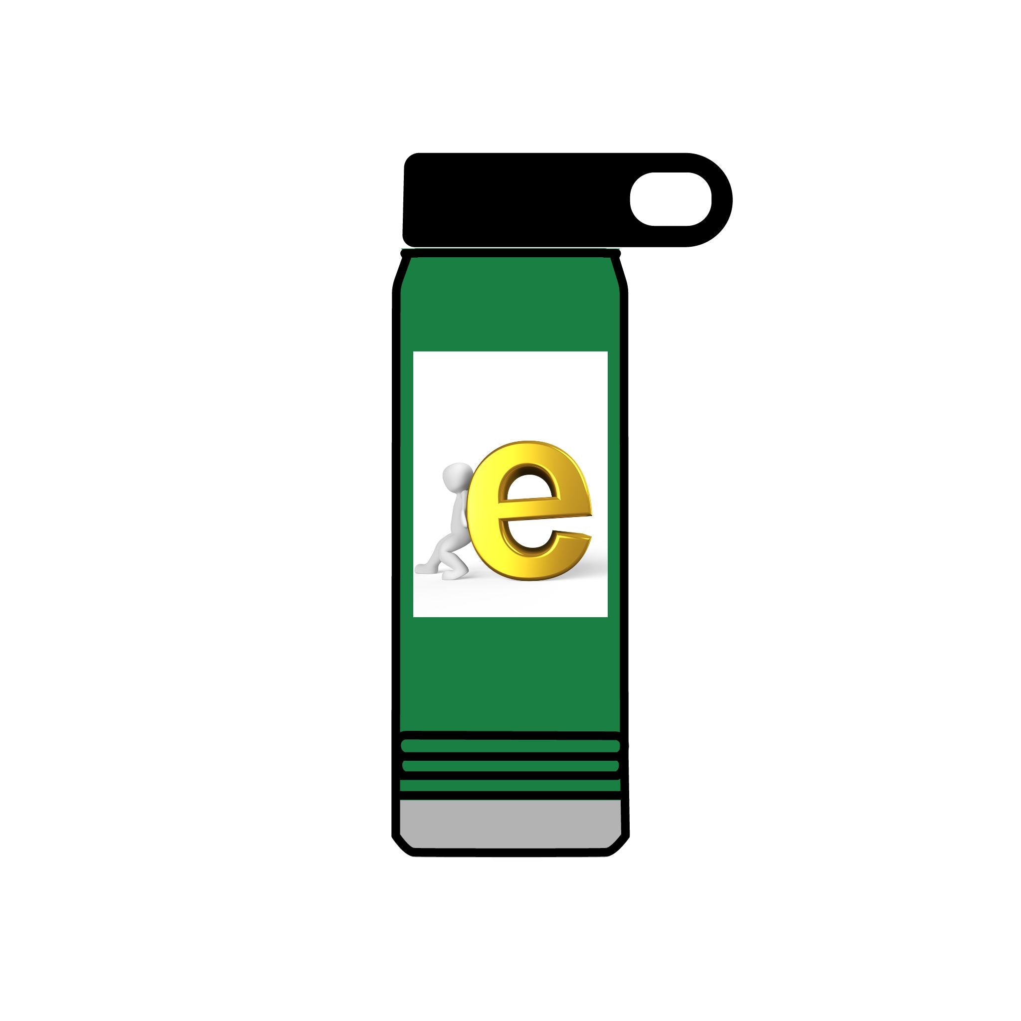 Yellow Letter E Character Water Bottle | 20oz
