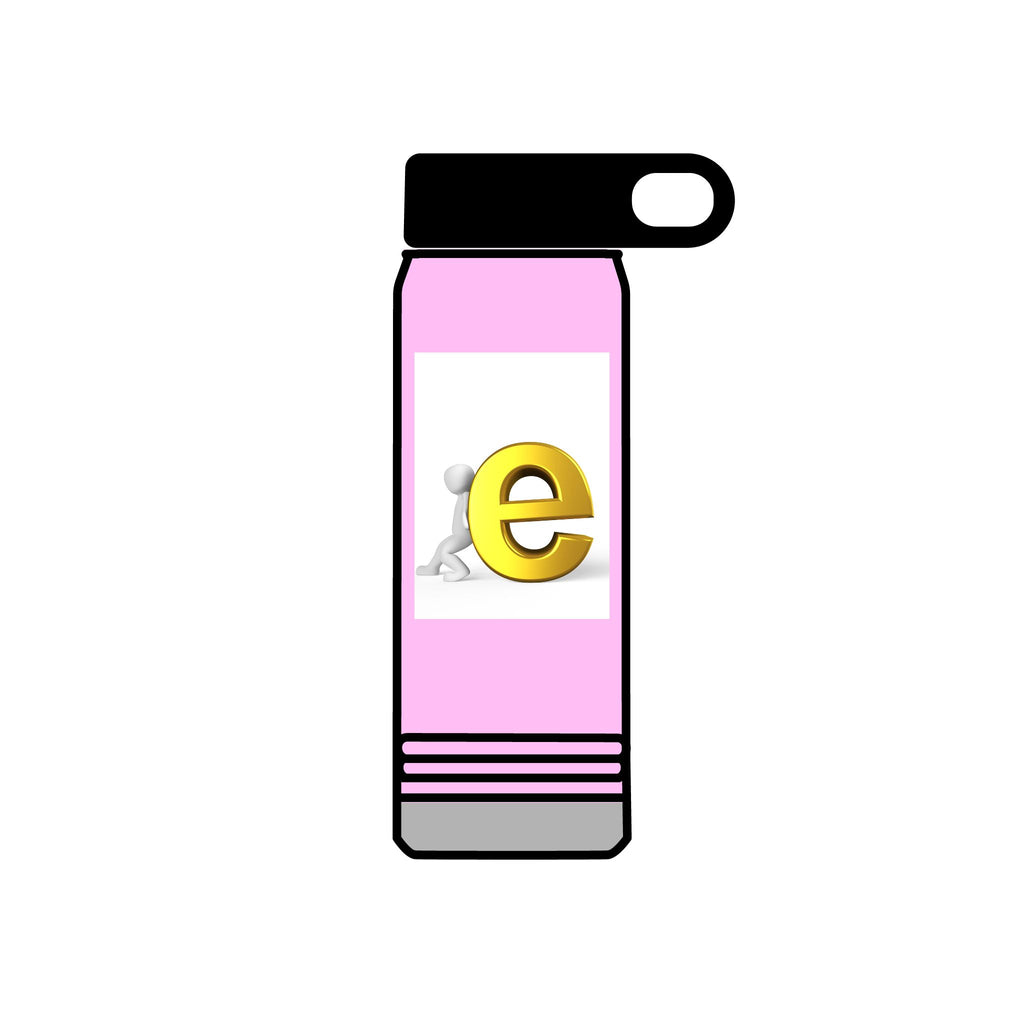 Yellow Letter E Character Water Bottle | 20oz