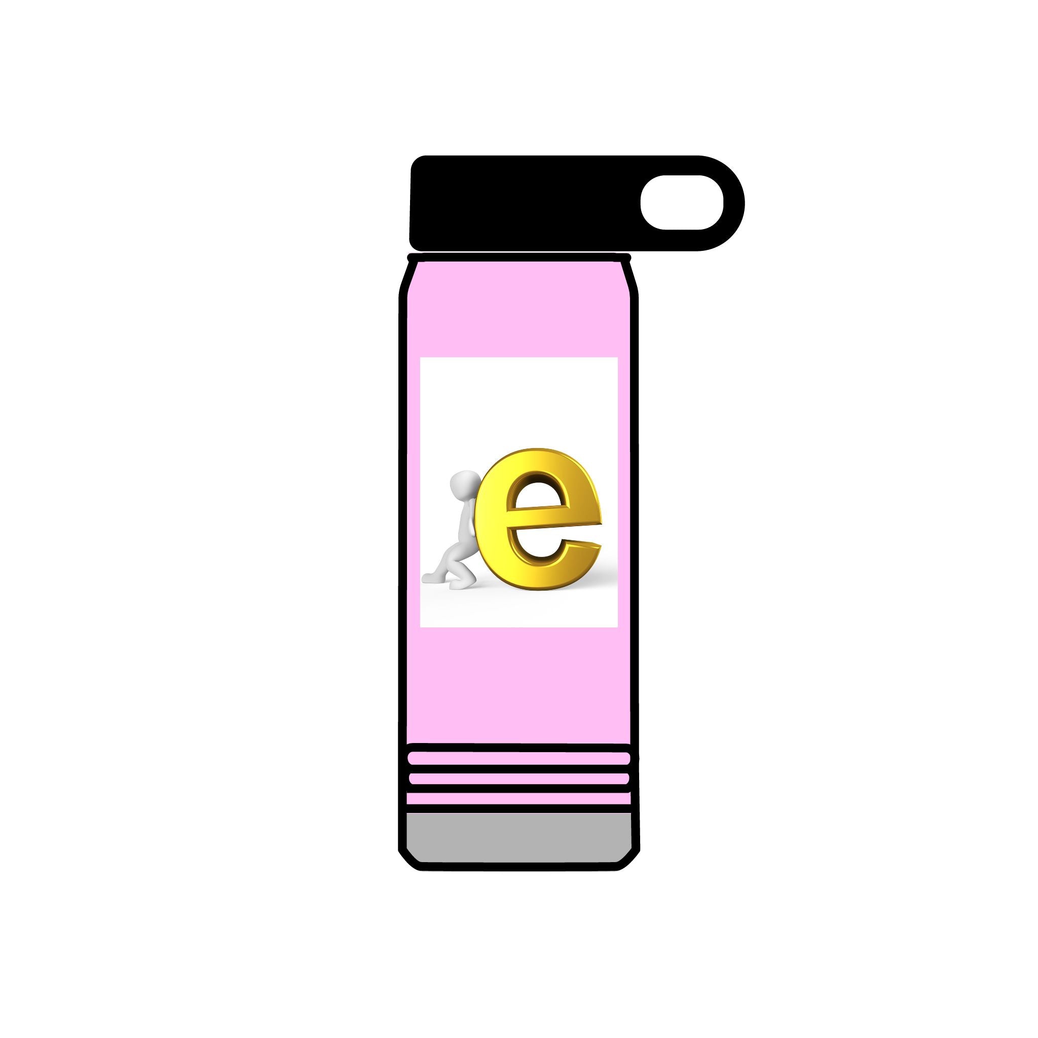 Yellow Letter E Character Water Bottle | 20oz