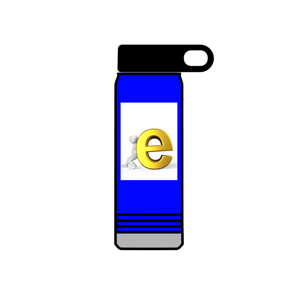 Yellow Letter E Character Water Bottle | 20oz