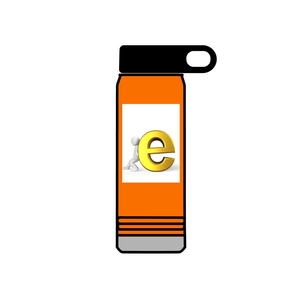 Yellow Letter E Character Water Bottle | 20oz