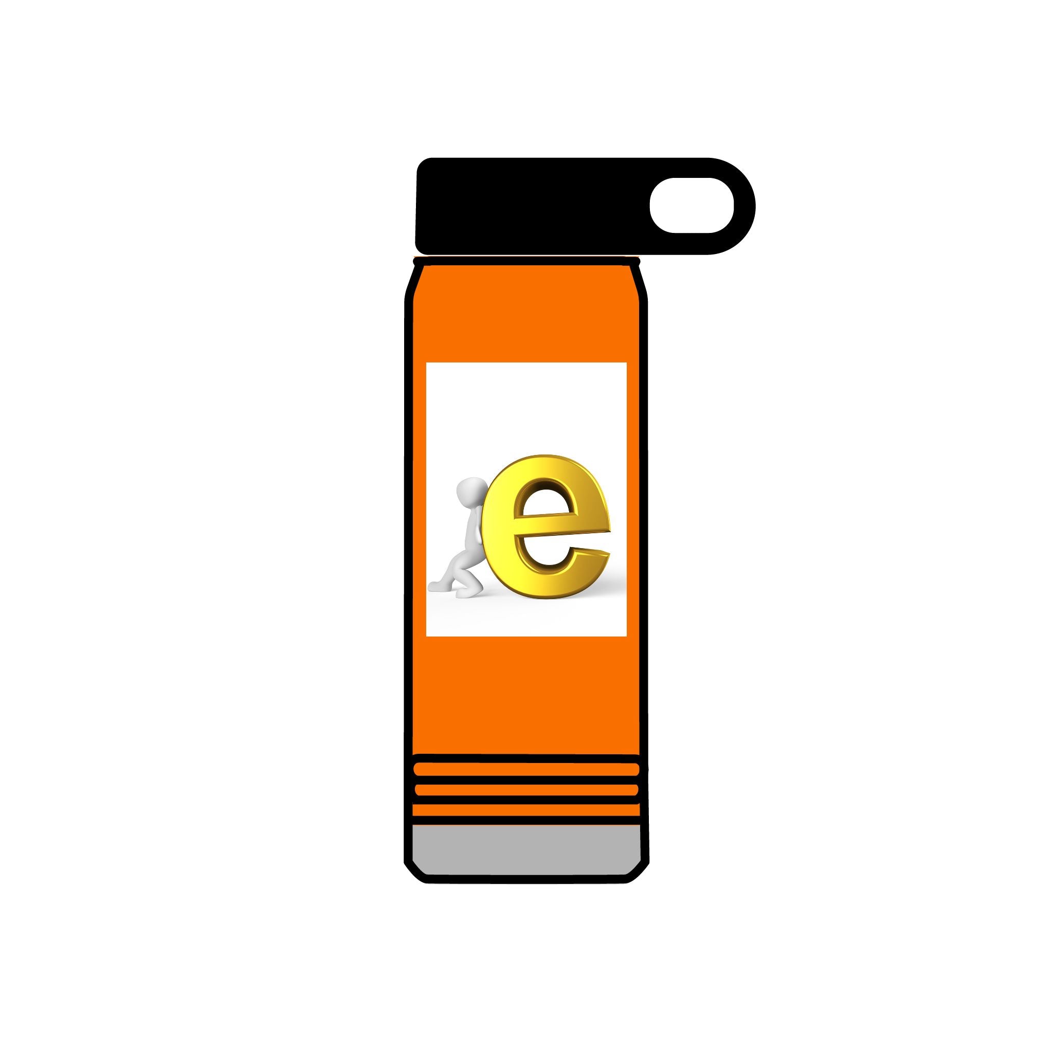 Yellow Letter E Character Water Bottle | 20oz