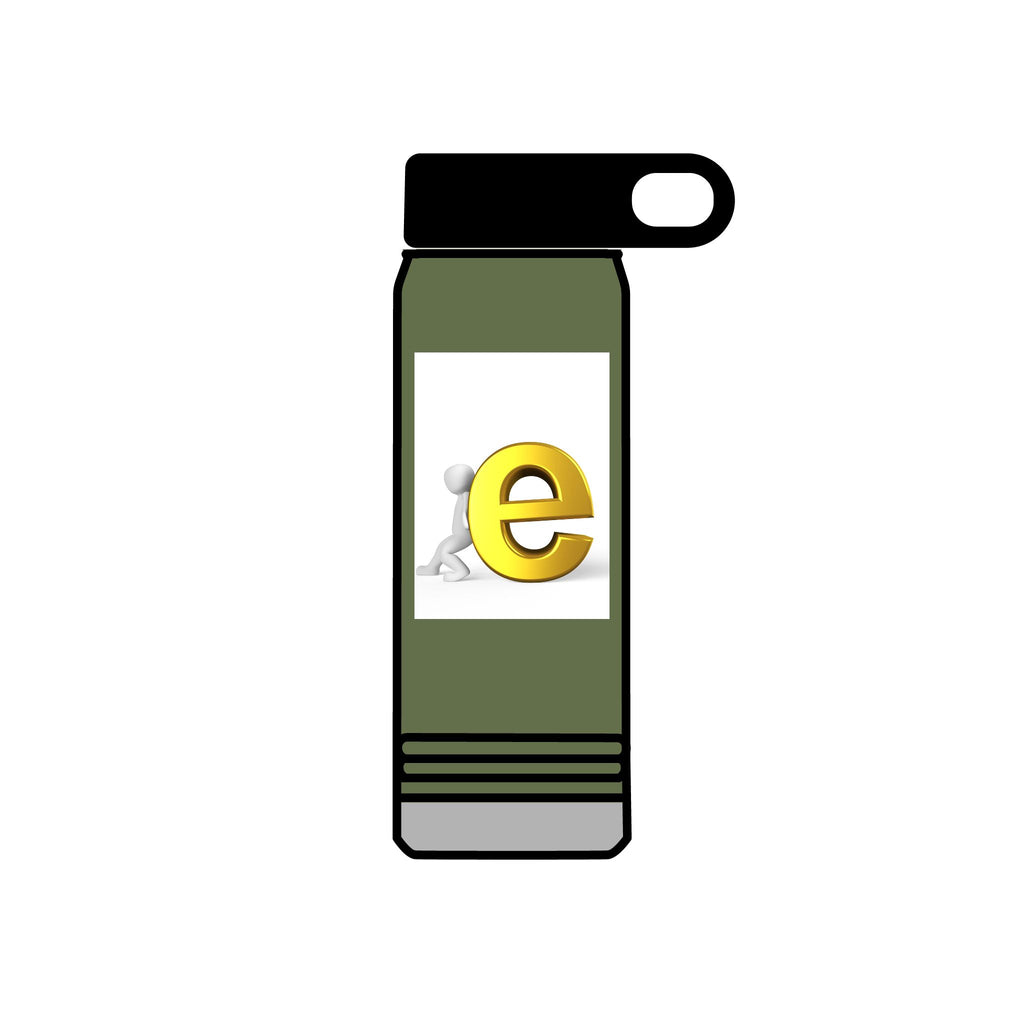 Yellow Letter E Character Water Bottle | 20oz