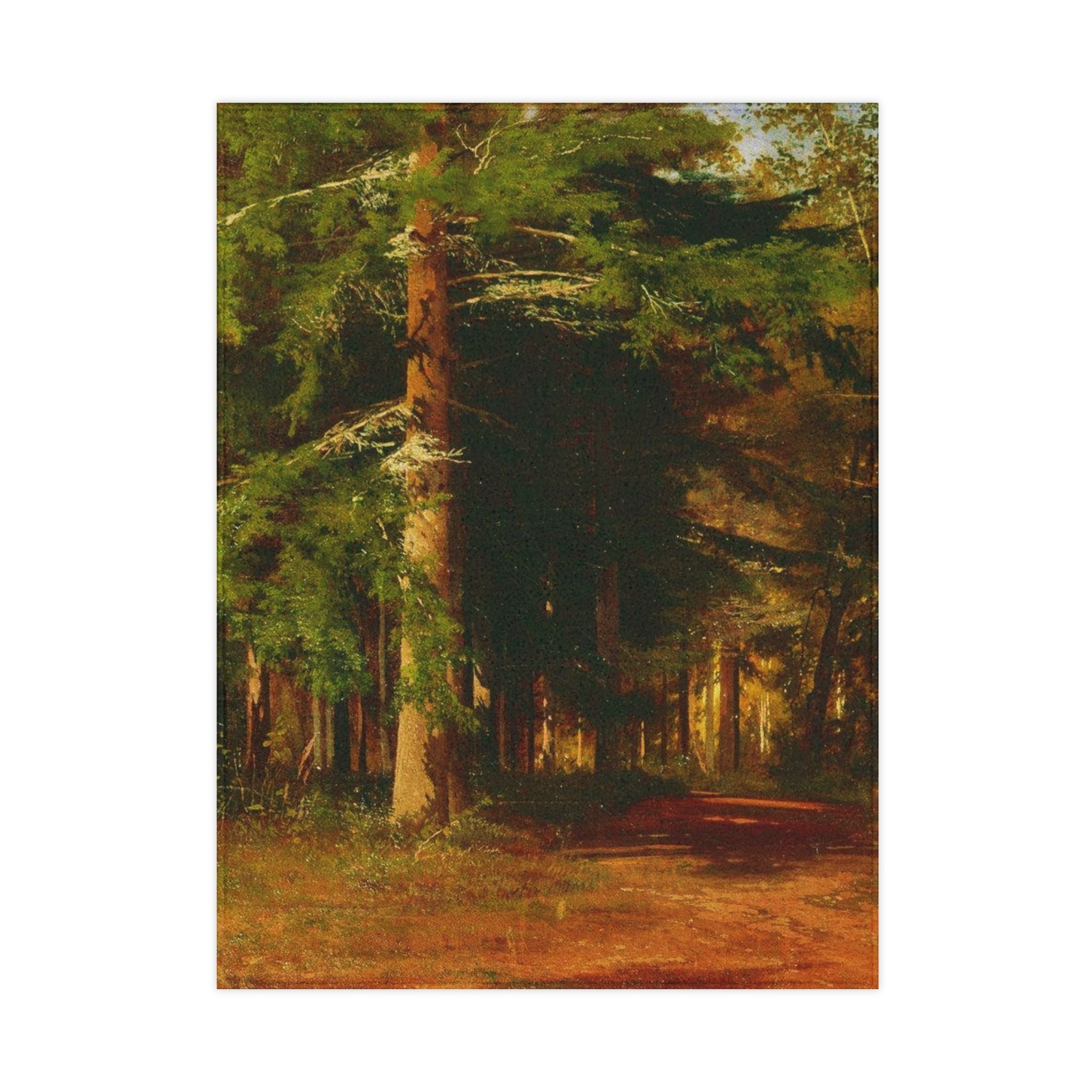 Forest Path Painting Toddler Blanket | Woodland Trees, Nature Scene