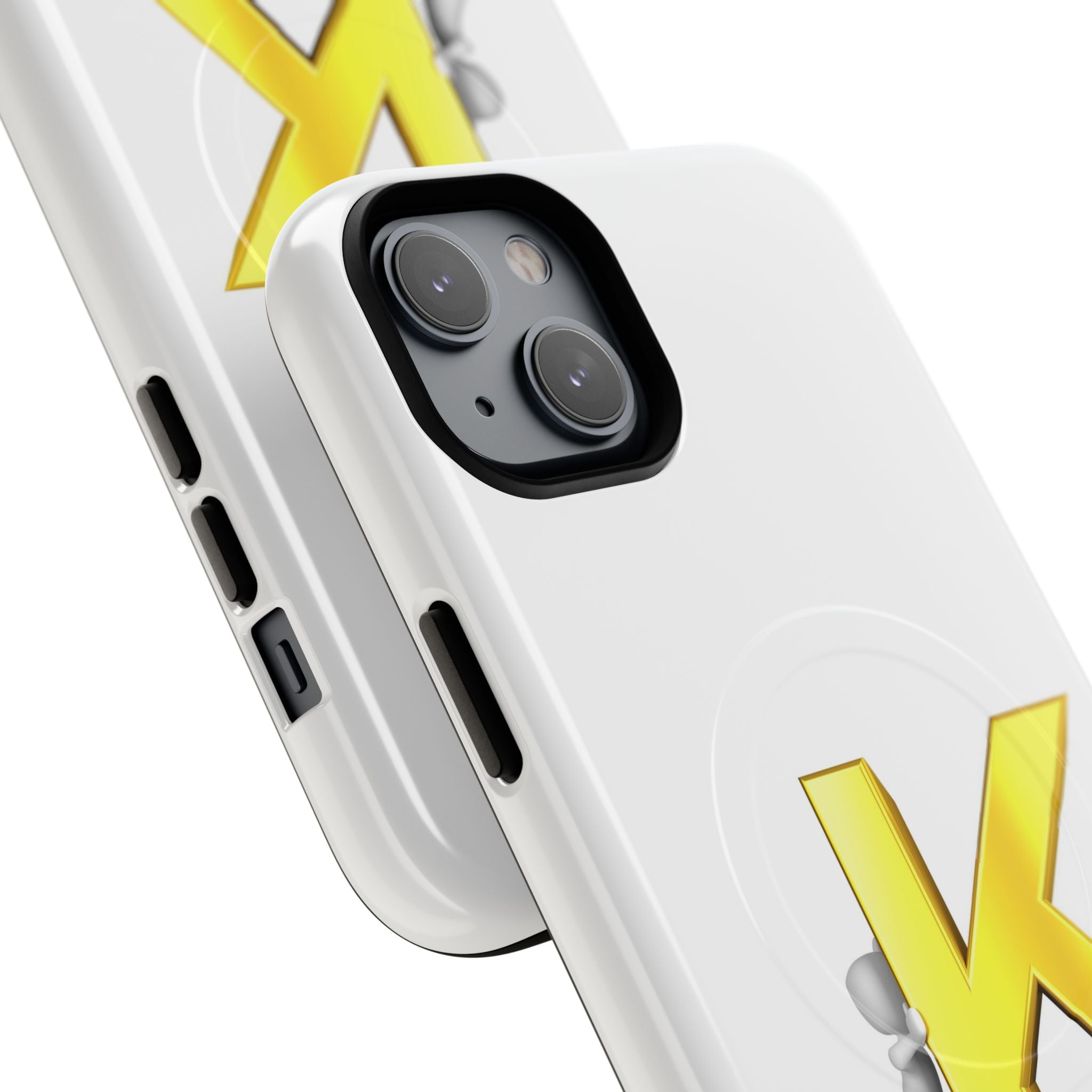Yellow K Letter Phone Case | Tough Magnetic Case, Monogram Initial K