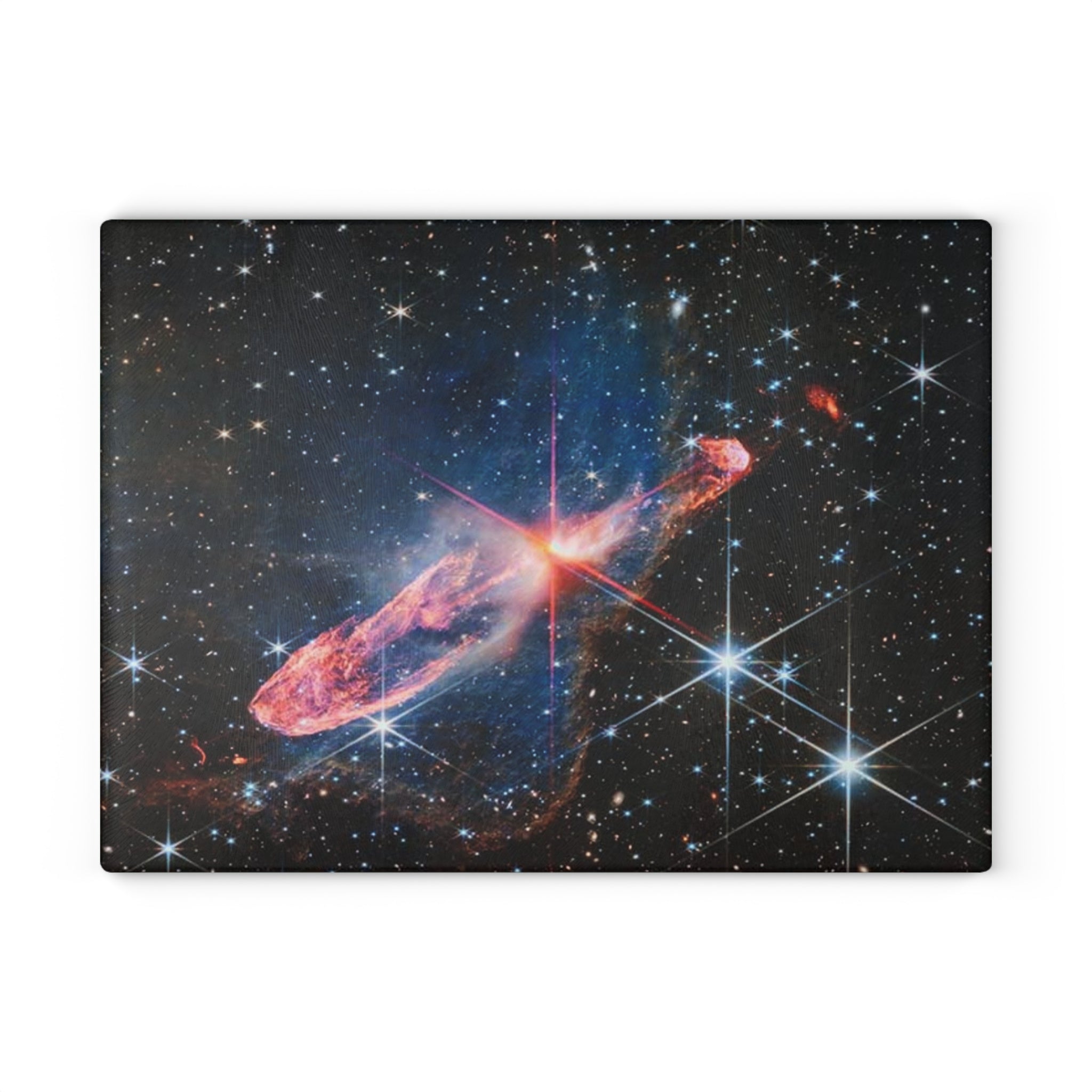 Cosmic Nebula Galaxy Glass Cutting Board | Space Starfield Kitchen Decor