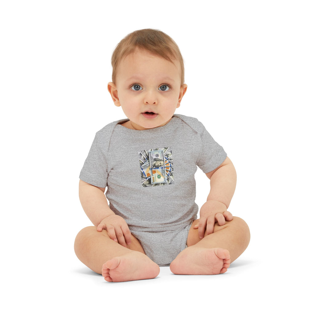 Money Infant Jersey One Piece | Modern Art Baby Bodysuit