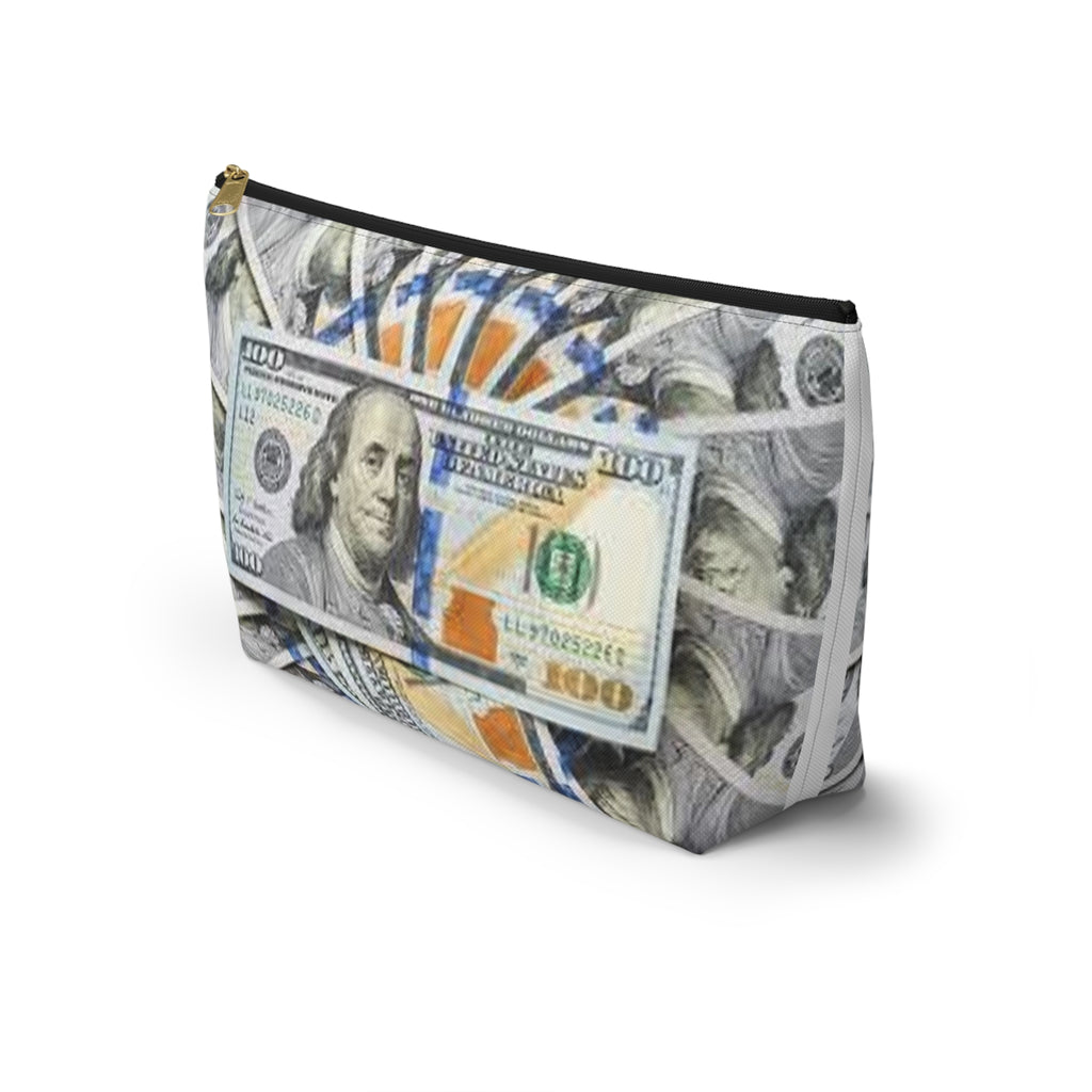 Hundred Dollar Bills Accessory Pouch | Money Print Makeup Bag
