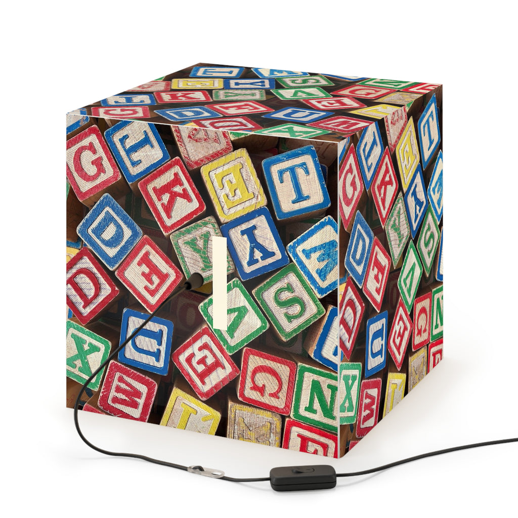 Alphabet Blocks Light Cube Lamp | Colorful Kids Nursery Decor