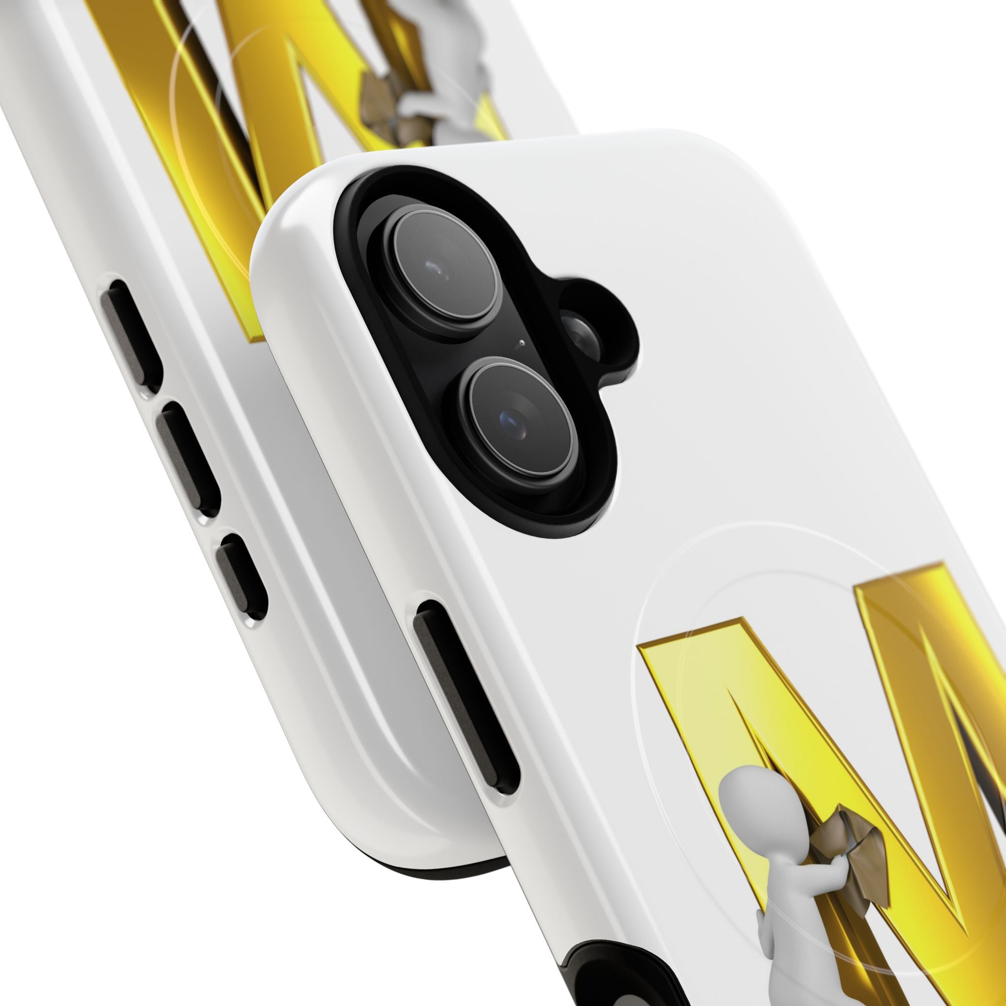 Gold Letter M with Worker Phone Case | Magnetic Tough Case