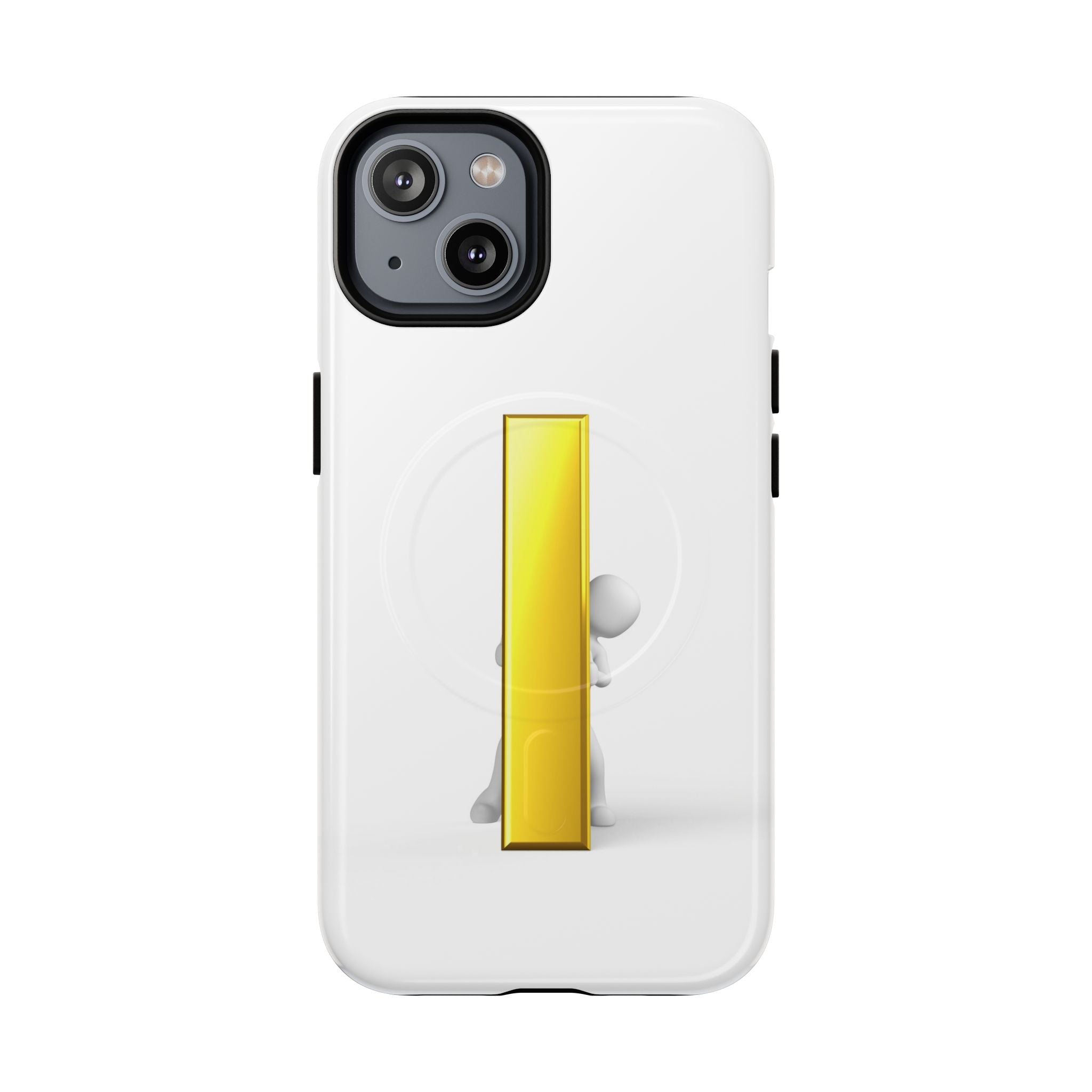 Yellow Gold Letter i 3D Figure phone case | Tough Magnetic Case