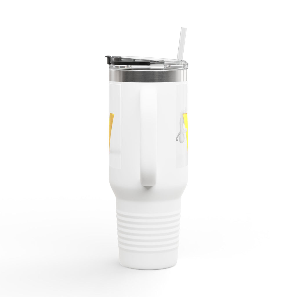 Gold Letter V Monogram Travel Mug | 40oz Insulated Tumbler