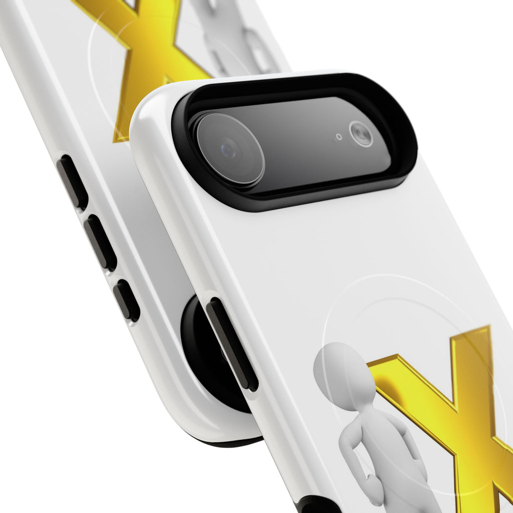 Gold X with 3D Figure iPhone Case | Tough Magnetic Case