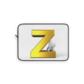 Gold Letter Z Monogram Laptop Sleeve | Initial Z Sleeve