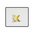 3D Gold X with Thinking Figure Desk Mat | Large Mousepad