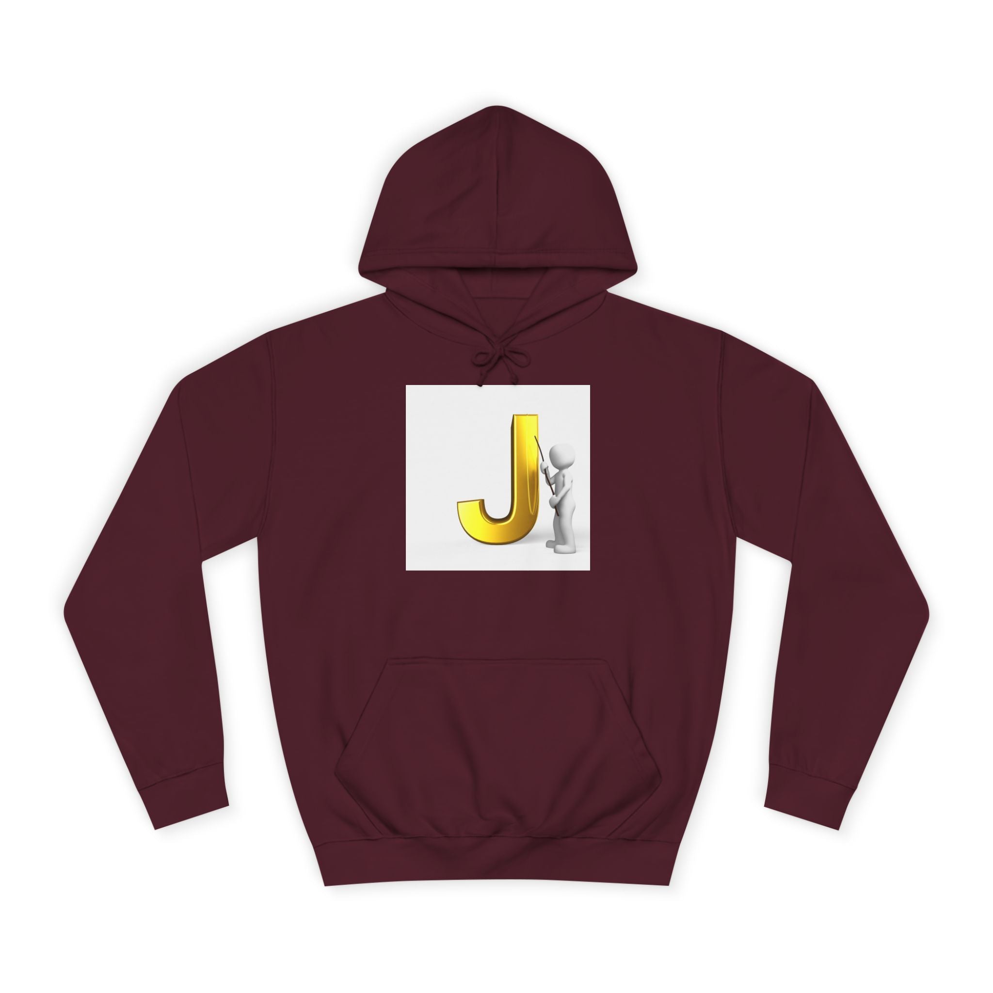 Golden Letter J Initial Hoodie | Monogram J Sweatshirt