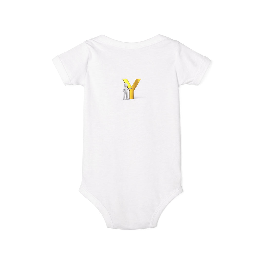 Yellow Letter Y Infant One Piece | Monogram Baby Bodysuit