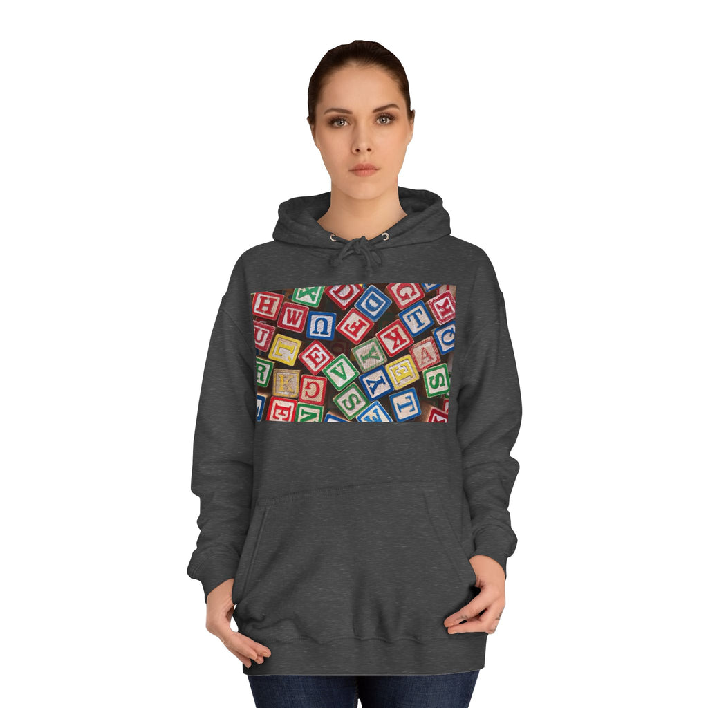 Colorful Alphabet Blocks Hoodie | Kids Letter Blocks Design