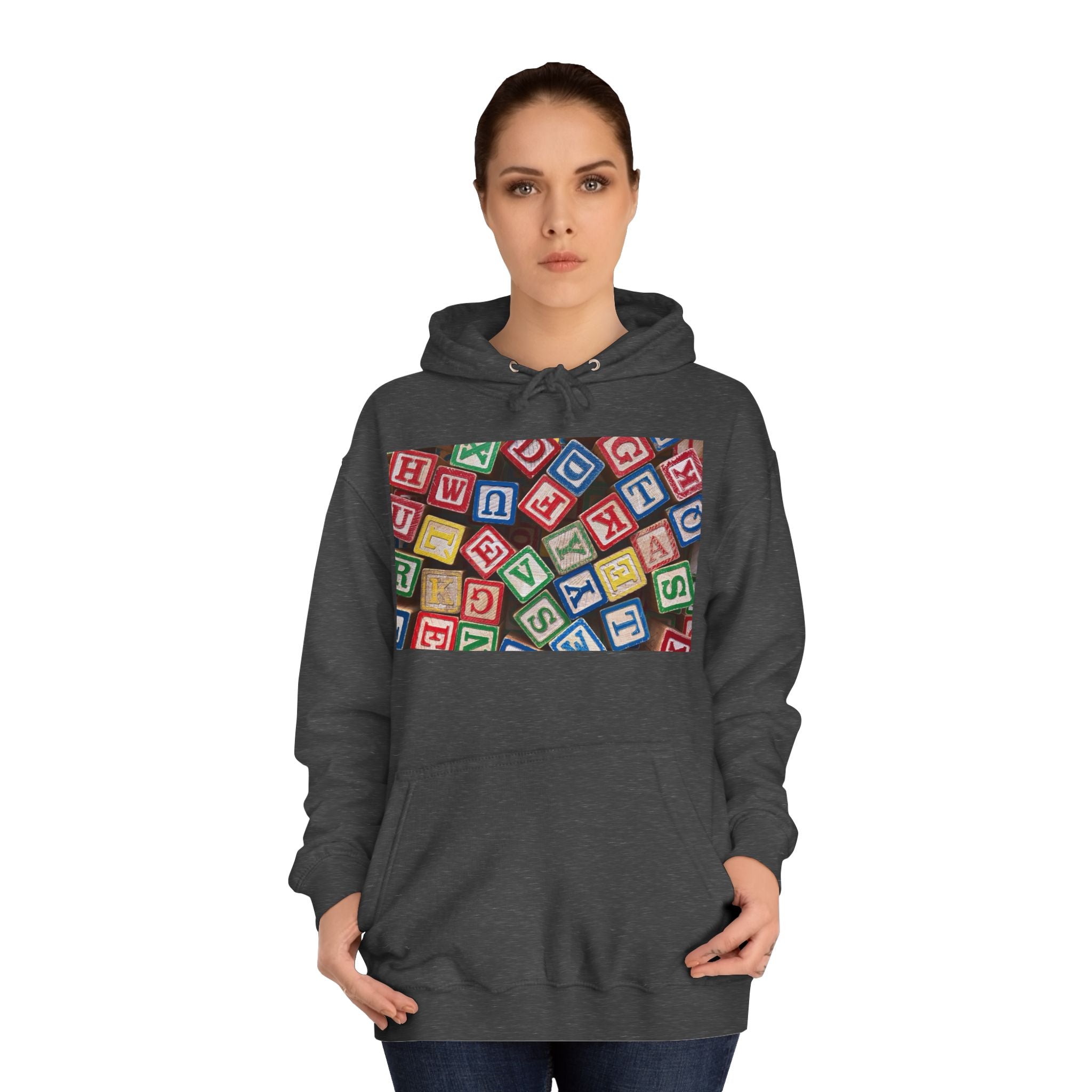 Colorful Alphabet Blocks Hoodie | Kids Letter Blocks Design
