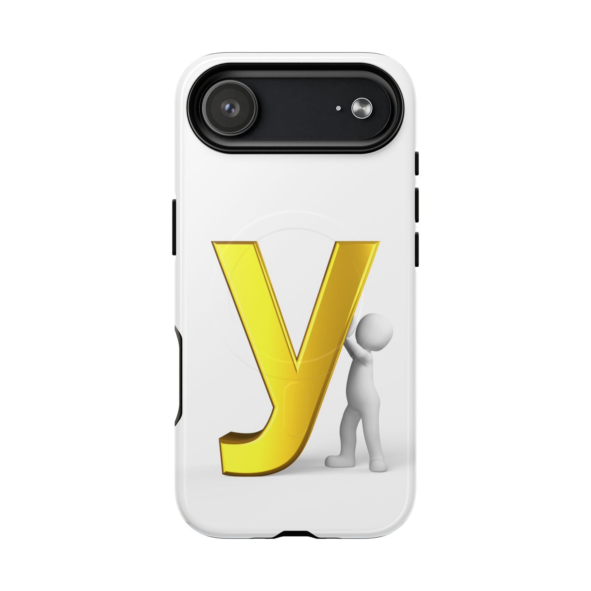 Coque de téléphone en or lettre Y | Coques magnétiques robustes