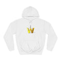 3D Gold W Letter with Sitting Figure Hoodie | Initial W Sweatshirt