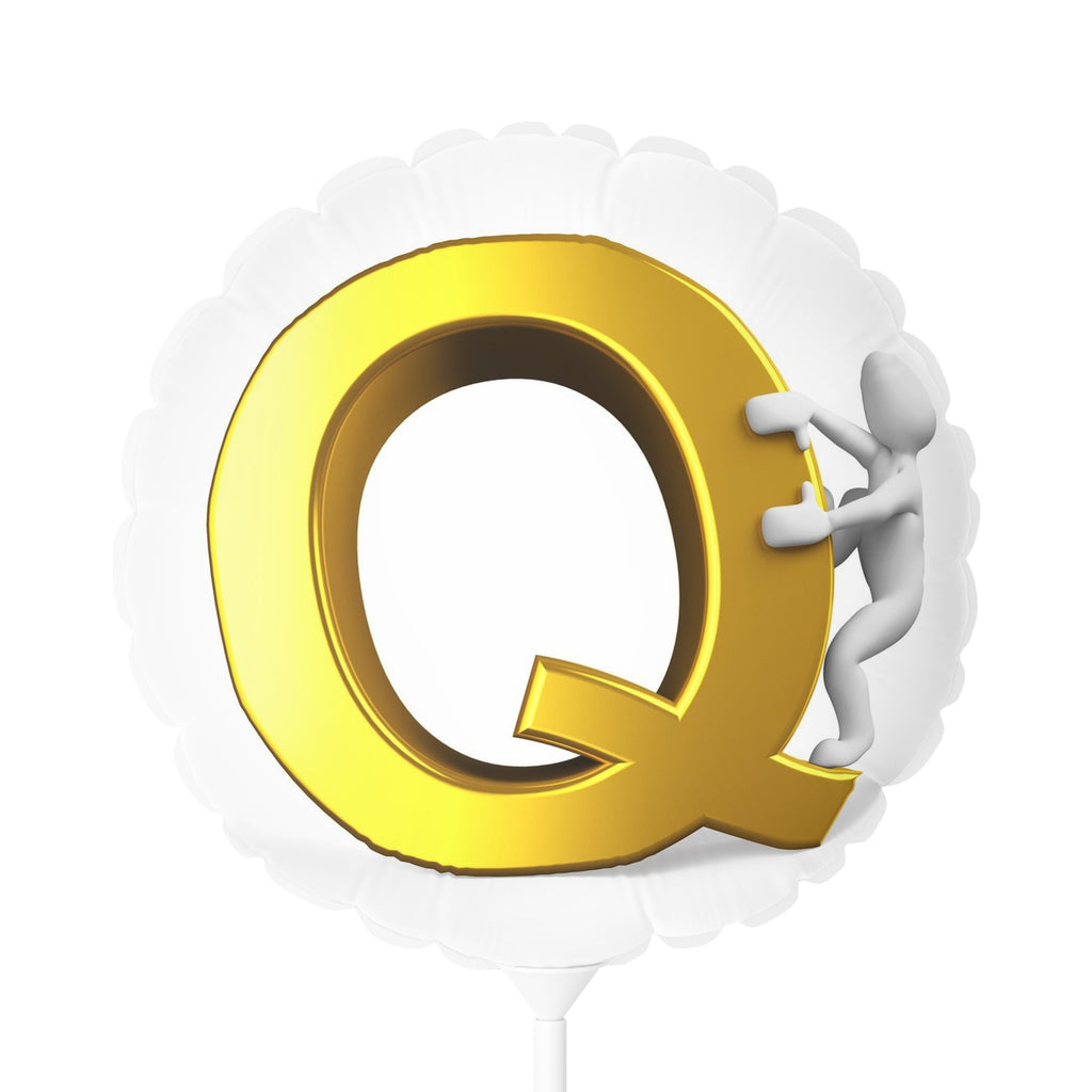 Gold Letter Q Balloon round foil balloon | 11 inch