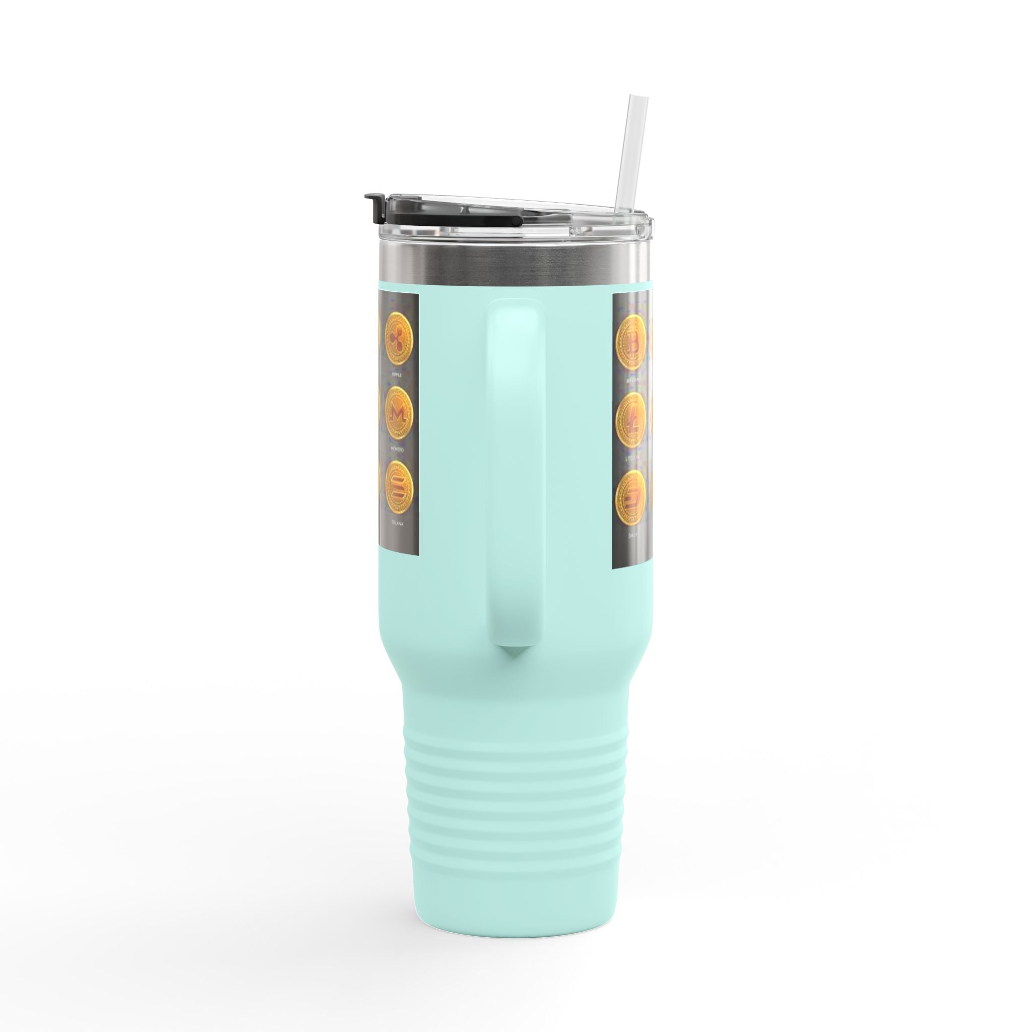 Crypto Currencies Icons 40oz Travel Mug | Insulated Tumbler