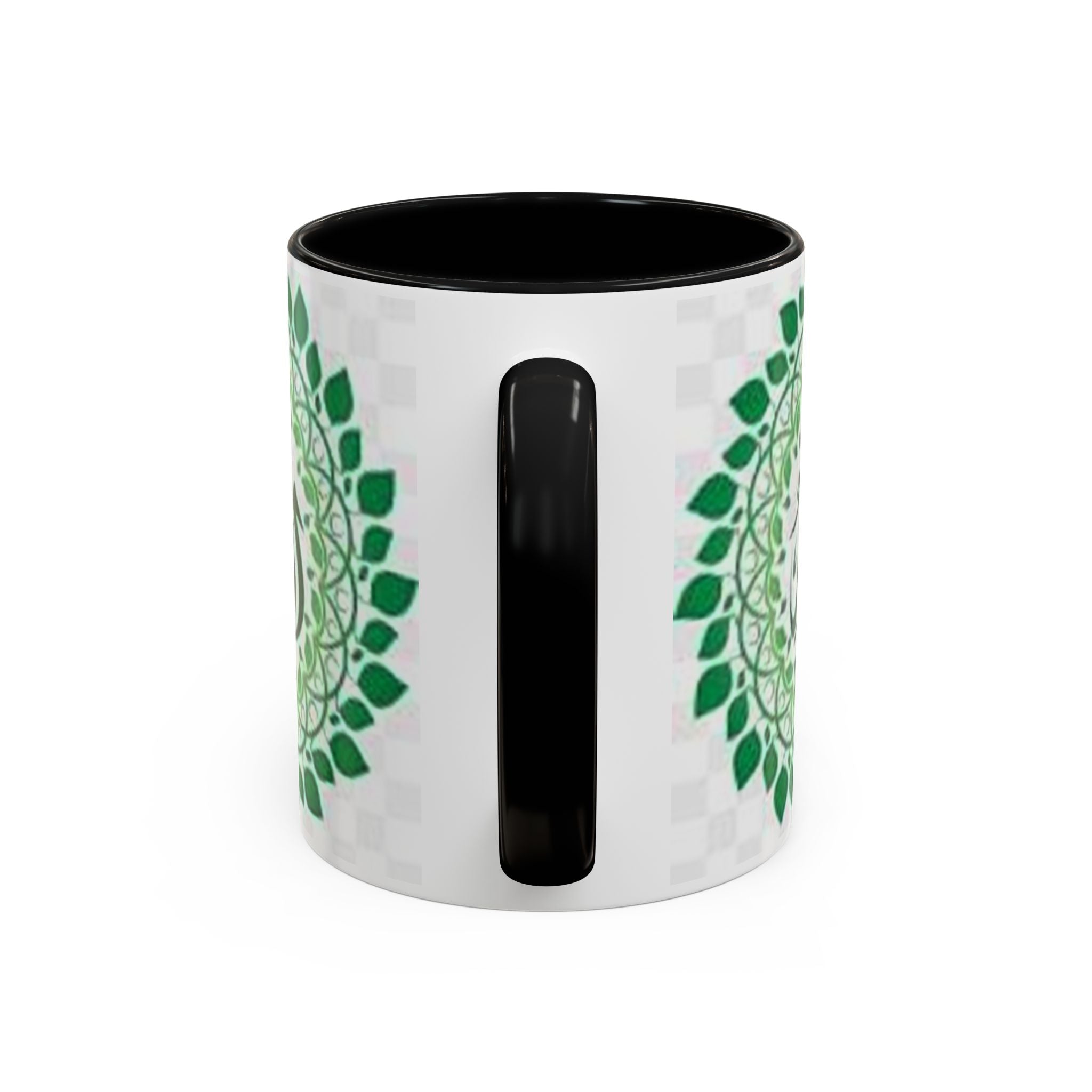 Allah Calligraphy Mug | Green Mandala Accent Coffee Mug