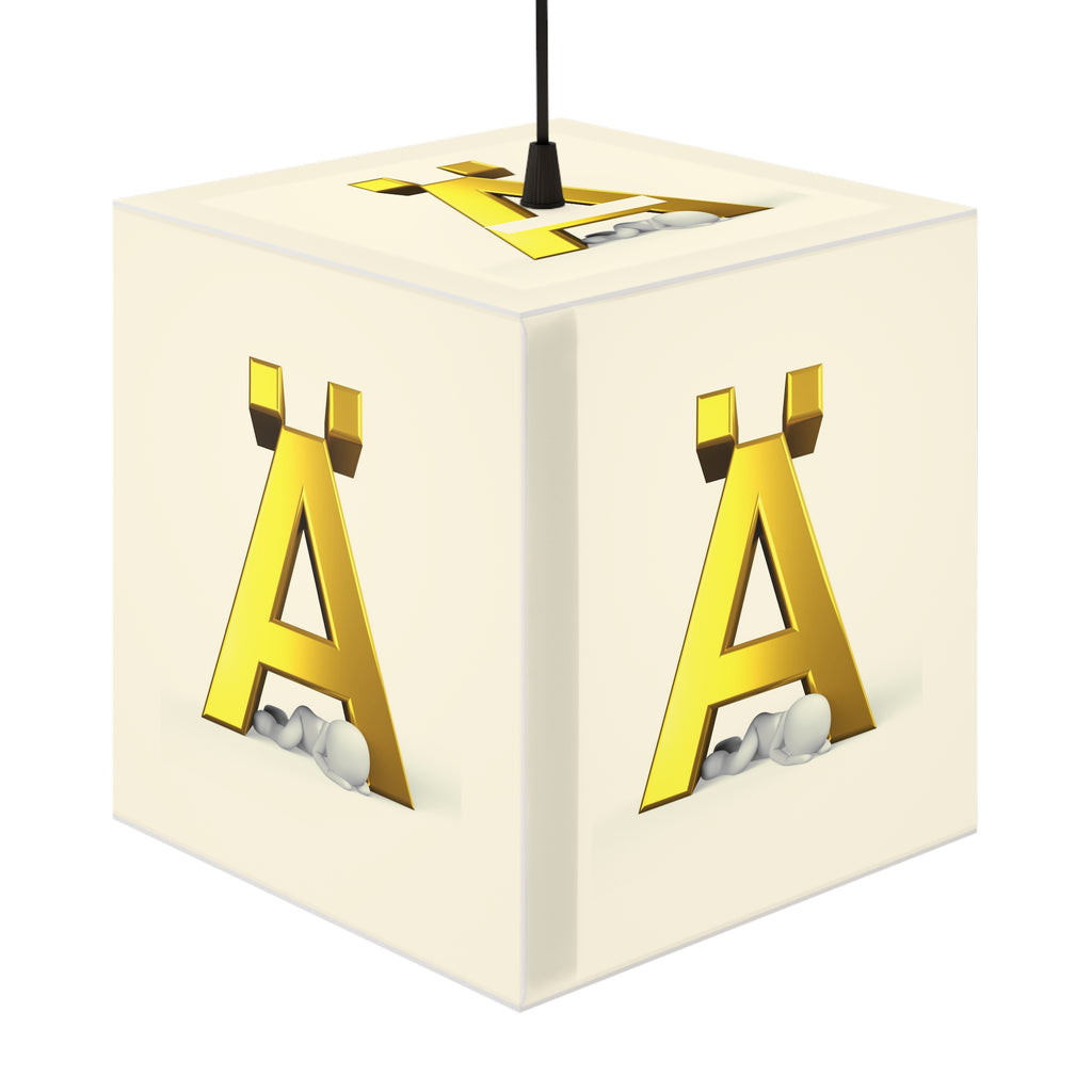 Gold Letter Ä Light Cube Lamp | Alphabet Initial Accent Lighting
