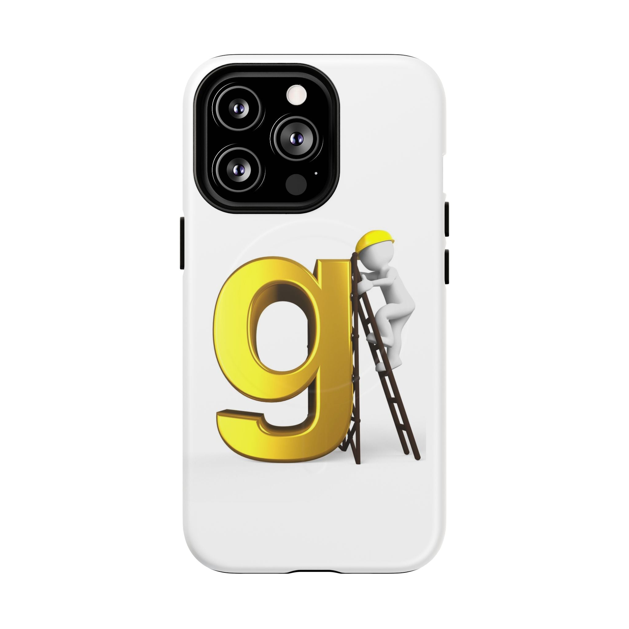 Coque de téléphone de construction Lettre G dorée | Coque magnétique robuste