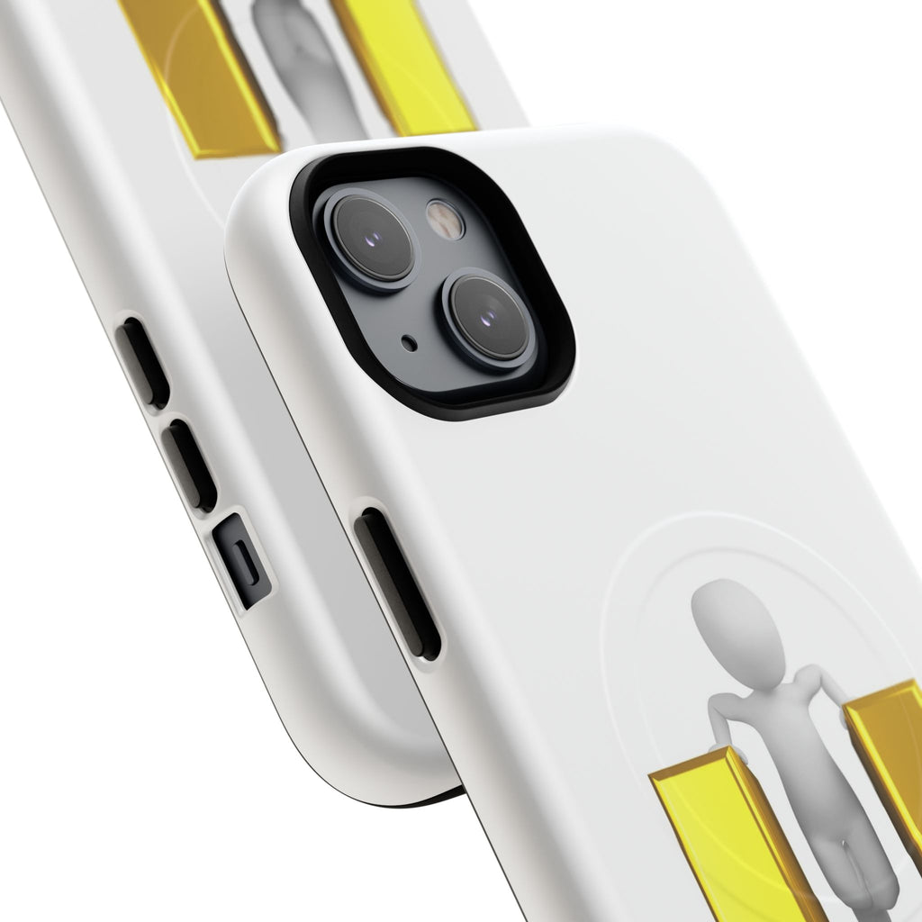 3D Person with Gold Letter U phone case | Tough Magnetic Case